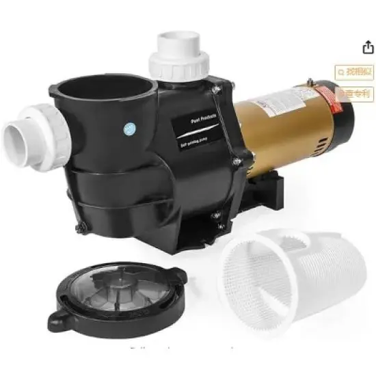 In/Above Ground Pool Pump, 1.5 HP with Timer, 110V, SPP1100A 9350GPH High Flow, Powerful Self Primming Swimming Pool Pumps image {2}