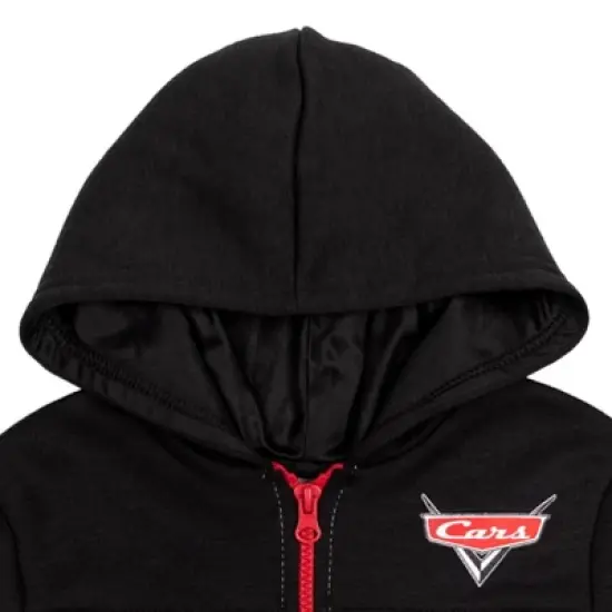 Disney Pixar Cars Lightning McQueen Toddler Boys Fleece Half-Zip Pullover Hoodie  image {2}