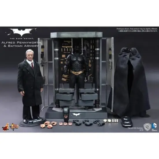 Hot Toys The Dark Knight Rises 1:6 Batman Armory w/ Alfred and Batman Figures image {1}