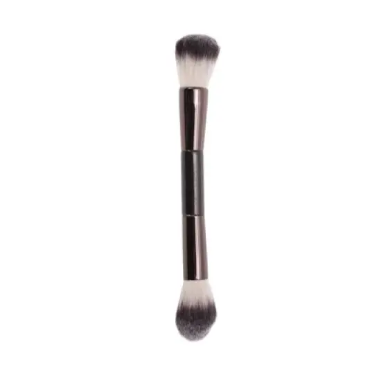 Unique Bargains Convenient Dual-ended Makeup Brush Brown 1 Pc image {6}