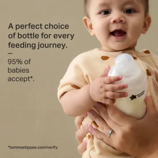 Tommee Tippee Natural Start Slow-Flow Breast-Like Nipple Anti-Colic Baby Bottle - 5oz image {6}