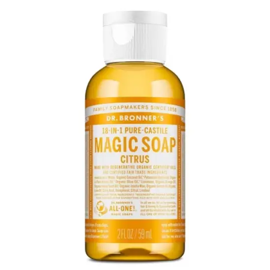 Dr. Bronner's Magic Pure Castile Liquid Soap Hand & Bodywash&nbsp;- Citrus - 2 fl oz image {6}