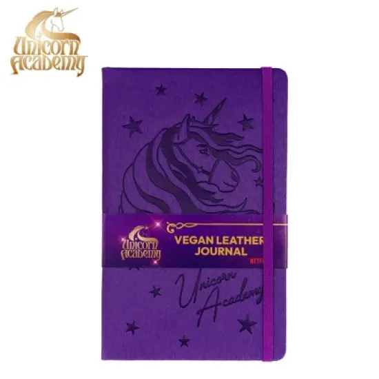 Inkology, LLC Unicorn Academy 80-Page Vegan Leather Notebook | 5 x 8 Inches image {1}