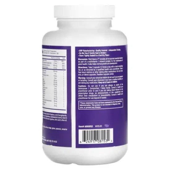 Advanced Orthomolecular Research AOR Multi Basics 3, 180 Capsules image {2}