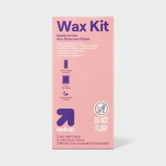 Body Wax Strips + Wipes - 30ct - up&up&trade; image {3}