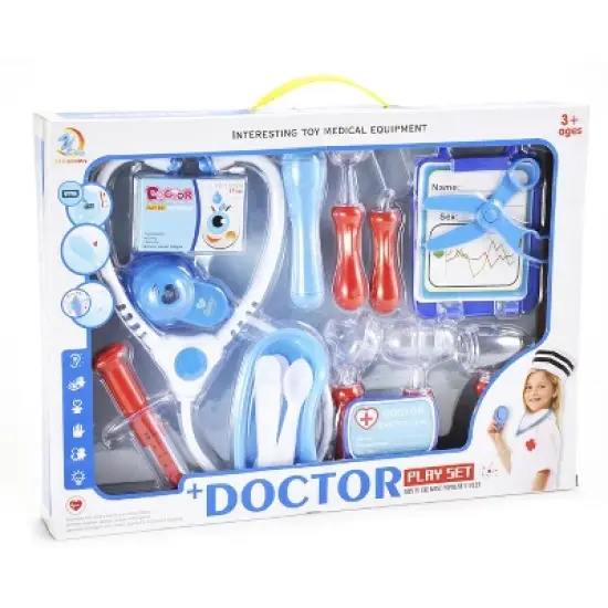 Link Worldwide Medical Doctor Hospital Kit Playset Pretend Play Toy Comes With 16 Different Medical Toy Tools image {1}