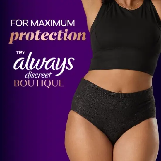 Always Discreet Incontinence & Postpartum Incontinence Pads - Light Absorbency - 30ct image {9}