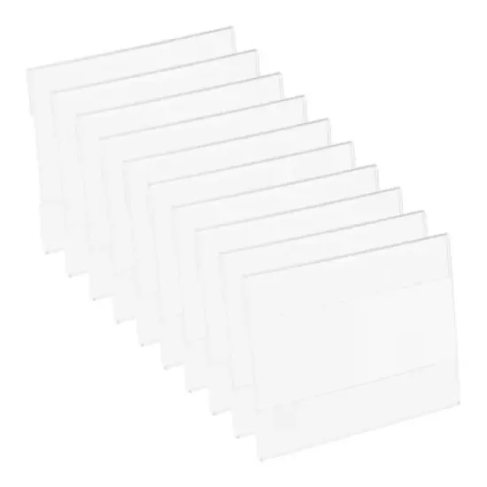 Unique Bargains Office Store Display Frame Adhesive Wall Mount Acrylic Sign Holder 12 Pcs image {7}
