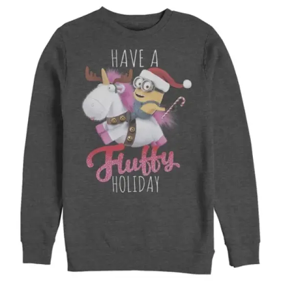 Men's Despicable Me Christmas Minions Have A Fluffy Day Unicorn Sweatshirt image {2}