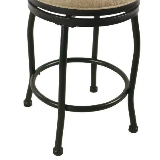 24" Swivel Counter Height Barstool with Metal Legs - HomePop image {3}