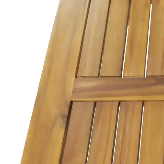 Solano 4pc Outdoor Wooden Chat Set with Rectangular Coffee Table - White/Teak - Christopher Knight Home image {14}