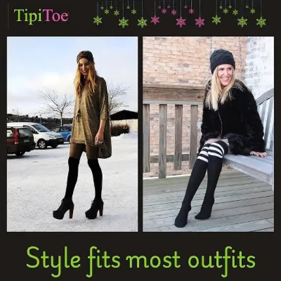 Isadora Paccini Womens 3 Pairs Argyle Fusion Symmetry Solid Colors Pattern Over The Knee High Socks image {2}