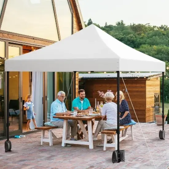 10x10 FT Portable Gazebo Canopy Tent, Lightweight Folding Design, UV Protective Shade Top, Easy Setup Sun Shelter for Camping, Beach, Parties image {7}