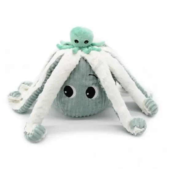TriAction Toys Les Delingos Ptipotos Mom and Baby Octopus Plush | Mint image {1}