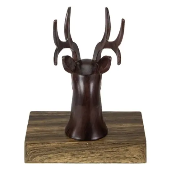 Northlight 7.5" Brown Marbled Buck Deer Head Christmas Stocking Holder image {4}