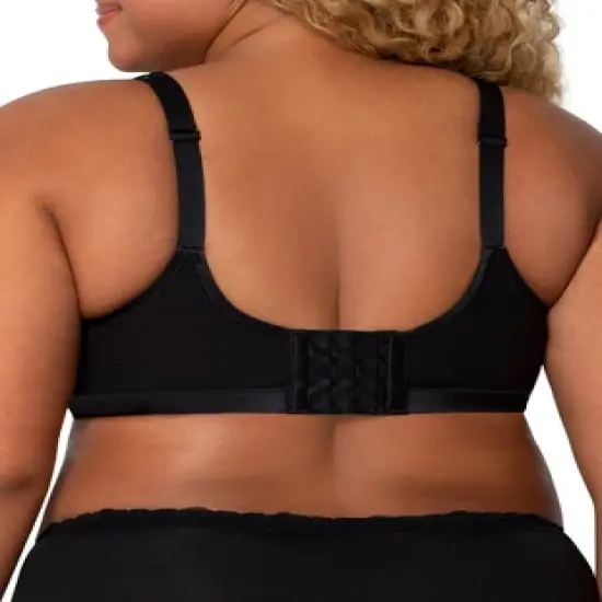 Curvy Couture Women's Cotton Luxe Front and Back Close Wireless Bra image {1}