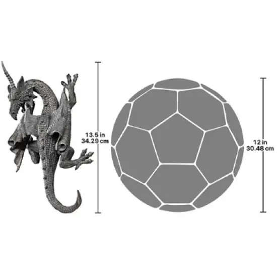 Design Toscano Horned Dragon of Devonshire Wall Sculpture: Set of Two image {6}