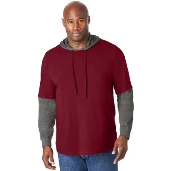 KingSize Men's Big & Tall Lightweight Hangdown Hoodie image {4}