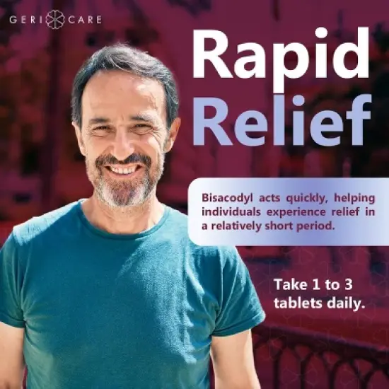 Geri Care Bisacodyl 5mg Stimulant Laxative Enteric Coated Relief Tablets, 100 Count image {5}