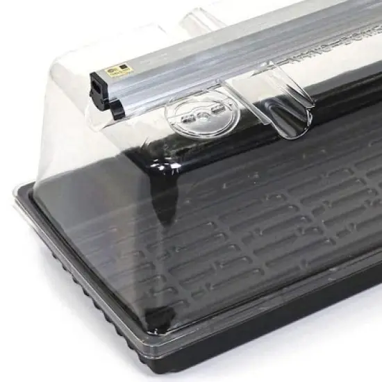 SunBlaster SL1600228 Prism Lens Powered LED Mini Greenhouse Kit w/NanoTech Light Reflector & Double-Thick Tray for Seed Starting or Plant Propagation image {3}