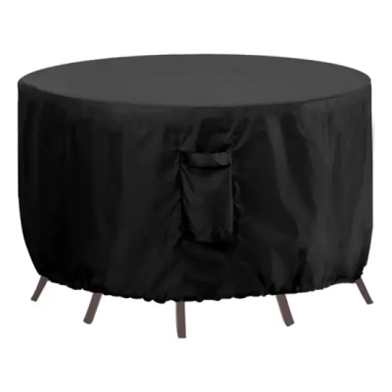 Akefit Round Patio Table Cover Waterproof Heavy Duty Outdoor Furniture Protector Dust Rain Snow image {9}