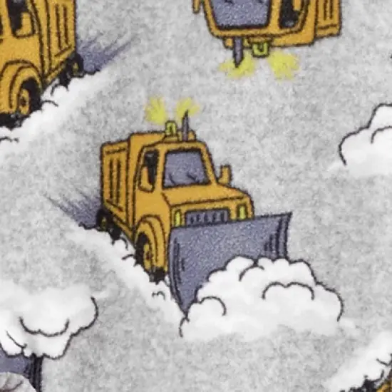 Carter's Just One You&reg;️ Toddler Boys' 2pk Snow Trucks and Lions Fleece Footed Pajama - Blue image {1}