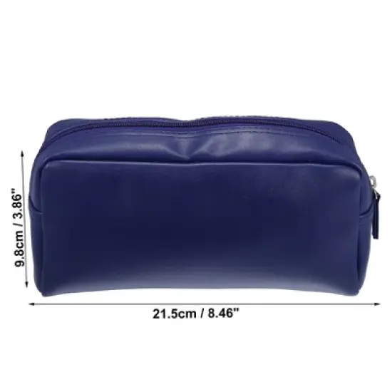 Unique Bargains Travel Portable PVC Leather Makeup Organizer Bag 1Pc image {3}