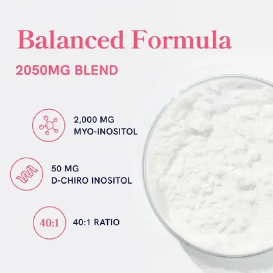 Myo-Inositol & D-Chiro Inositol for Women's Hormone Balance, Ideal 40:1 Ratio, Menstrual Cycle & Ovarian Health Support Supplement, SMNutrition, 120ct image {4}