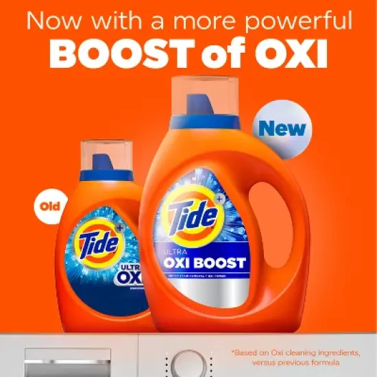 Tide Laundry Detergent Ultra Oxi Boost HE Liquid Laundry Soap and Stain Remover image {1}