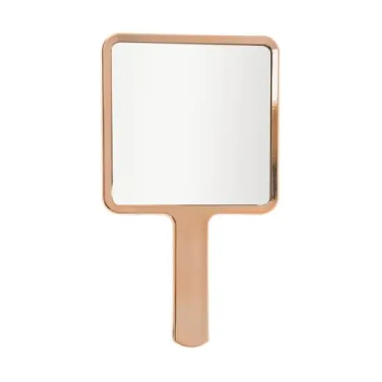 Unique Bargains Portable Chrome Handheld Mirror 1 Pc image {8}