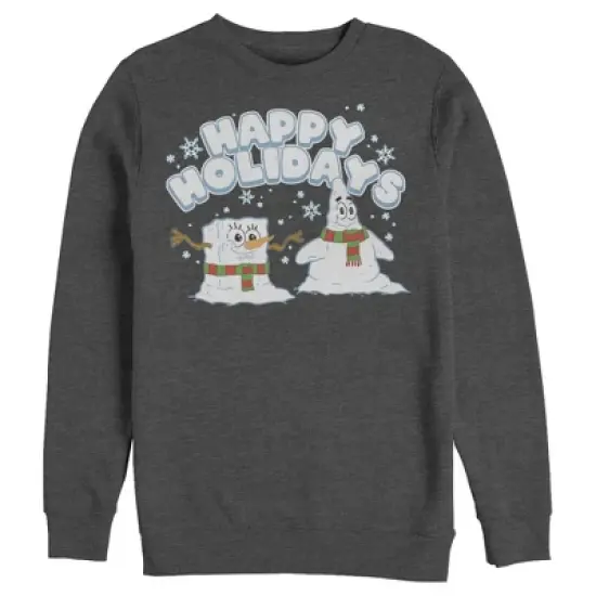 Men's SpongeBob SquarePants Happy Holiday Snowman Sweatshirt image {3}