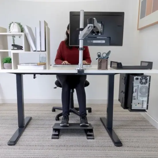 Mount-It! Ergonomic Footrest for Office or Home | Under Desk Tilting Footrest | Adjustable Desk Foot Rest with Massaging Surface and 3 Tilt Positions image {7}