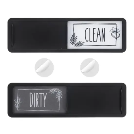 Unique Bargains Non-Scratch Clean Dirty Sign Plastic Rectangle Dishwasher Magnet image {7}