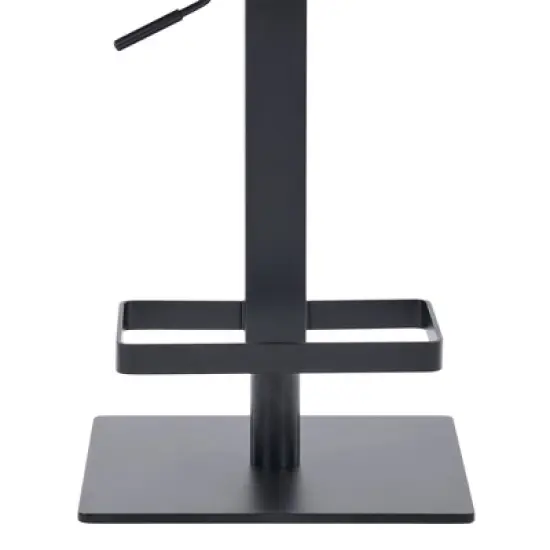 Legacy Adjustable Faux Leather Metal Swivel Barstool Gray/Black - Armen Living image {5}