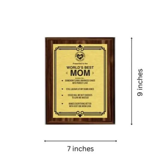 LEMONSODA Worlds Greatest Plaques (Best Mom in The World, Gold) image {3}