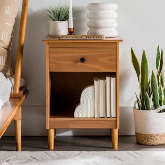 Stiva Classic Mid-Century Modern 1 Drawer Nightstand - Saracina Home image {11}