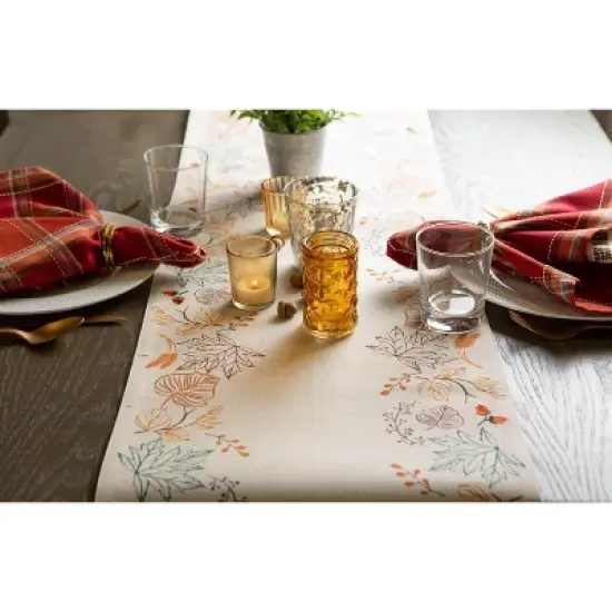 Design Imports  Reversible Autumn Table Runner, 14X108", Autumn Leaves image {6}