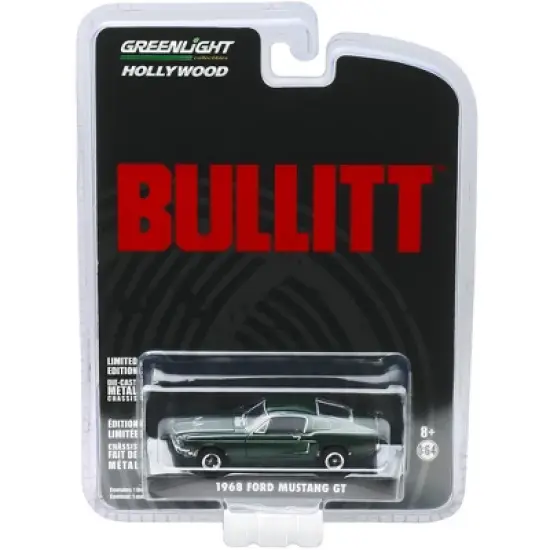 1968 Ford Mustang GT Fastback Green "Bullitt" (1968) Movie 1/64 Diecast Model Car by Greenlight image {2}