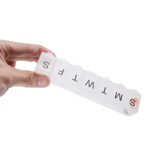Unique Bargains 7 Compartment Single Row Pill Case 1 Pc image {5}