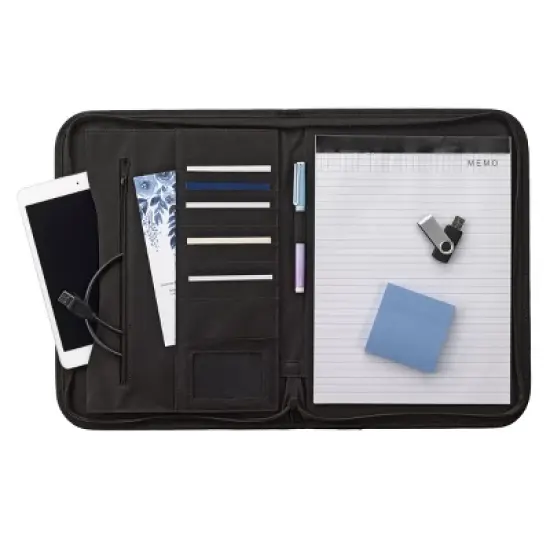 Smead Padfolio, Zipper Closure, Letter Size, Black (85845) image {5}