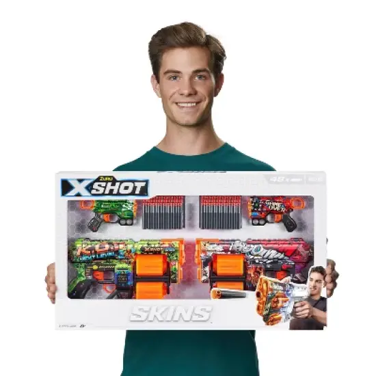 X-Shot SKINS Double Dread Double Menace Dart Blaster Combo Pack by ZURU image {7}