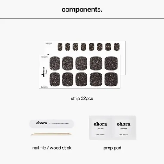 Ohora Gel Pedi Nail Design Line - Pirate - 30ct image {1}