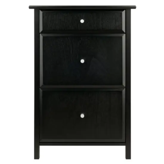 Delta File Cabinet - Black - Winsome image {2}