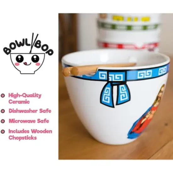 Boom Trendz Bowl Bop Can I Get A Ramen? Japanese Dinnerware Set | 16-Ounce Bowl, Chopsticks image {2}