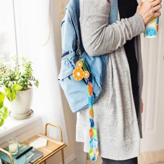 Seven20 Disney Mickey Mouse Fruit Lanyard With Orange Charm image {5}