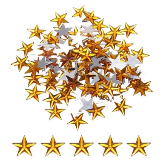 Unique Bargains Acrylic Flat Back Star DIY Decor Jewelry Rhinestone 100 Pcs image {8}