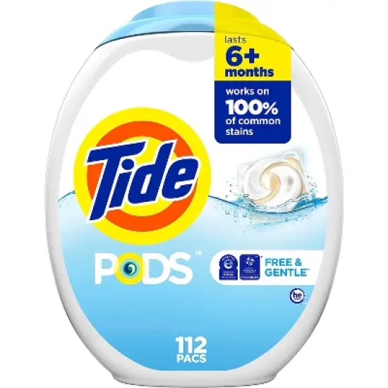 Tide Pods Laundry Detergent Pacs - Free & Gentle image {20}
