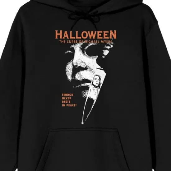 Halloween 6 Michael Myers Poster Art Long Sleeve Black Adult Hooded Sweatshirt image {1}