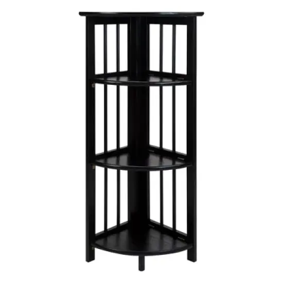 4 Shelf Corner Folding Bookcase - Flora Home image {1}