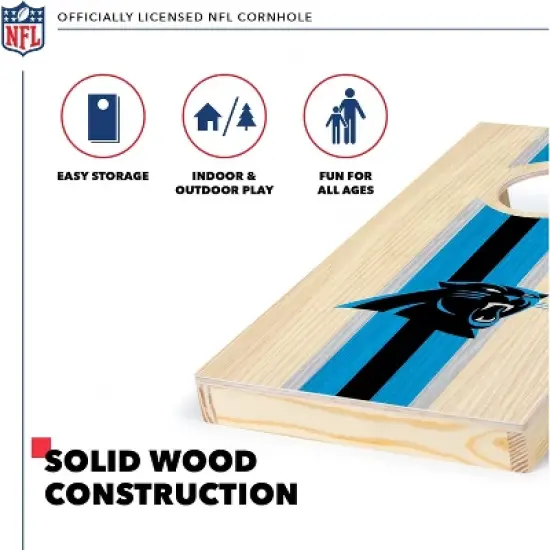 NFL Carolina Panthers 1'x2' Wood Cornhole Set image {2}